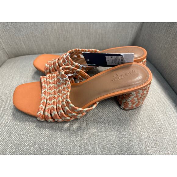 NWT Ladies Universal Thread Orange Rachel Heels - Size 6 - Picture 3 of 4